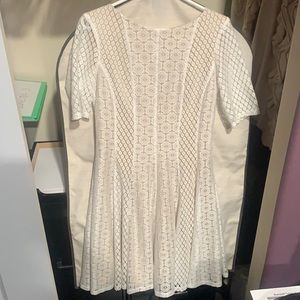 Danny and Nicole white sleeved dress